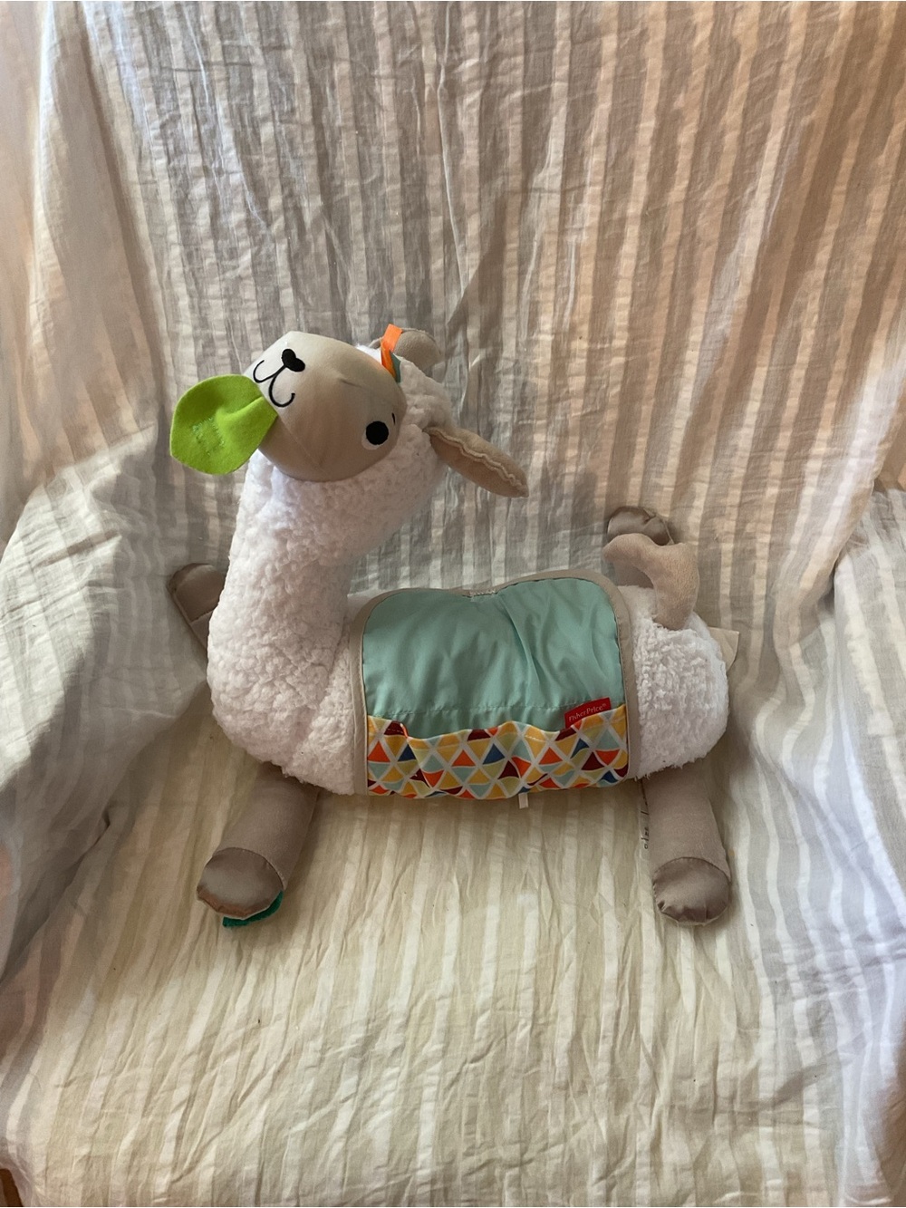 FISHER PRICE GROW WITH ME TUMMY TIME LLAMA 15” PLUSH TOY